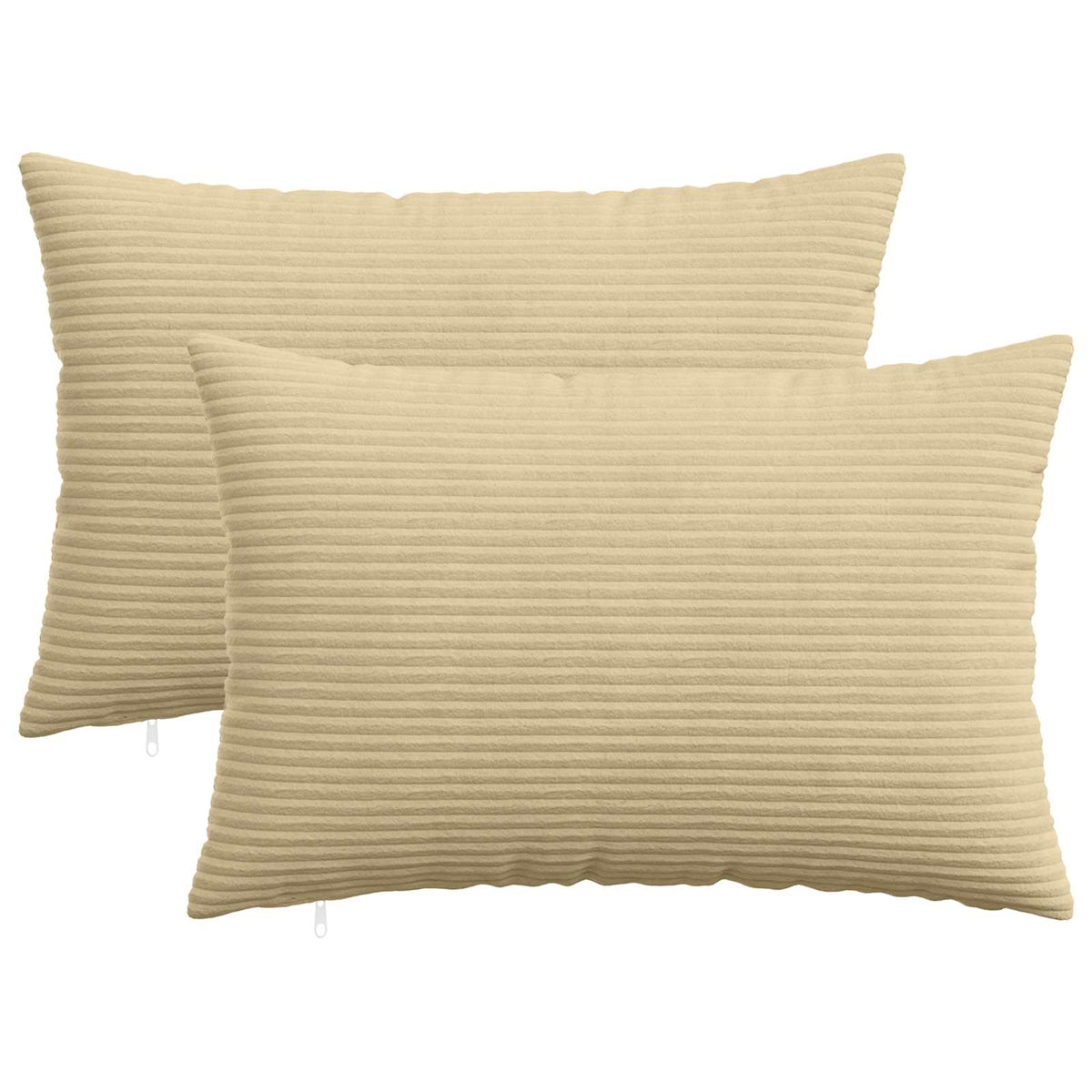 Kussensloop 2 st HEERLEN Grijs groen 50 x 80 cm corduroy