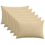 Kussenslopen 6 stuks groen grijs 50x80 cm corduroy