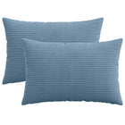Kussensloop 2 stuks 50 x 80 cm blauw corduroy