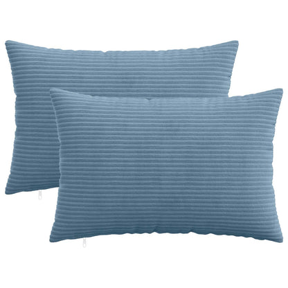 Kussensloop 2 pcs HEERLEN Blauw 50 x 80 cm corduroy