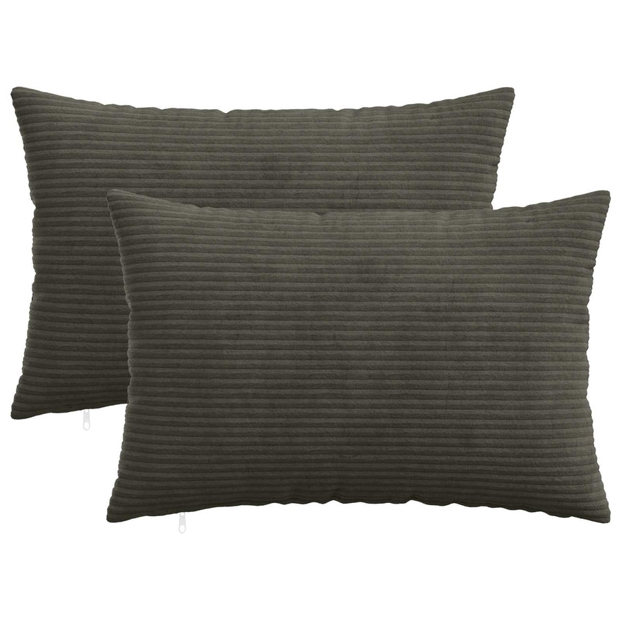 Kussensloop 2 pcs HEERLEN Antracietkleurig 50 x 80 cm corduroy