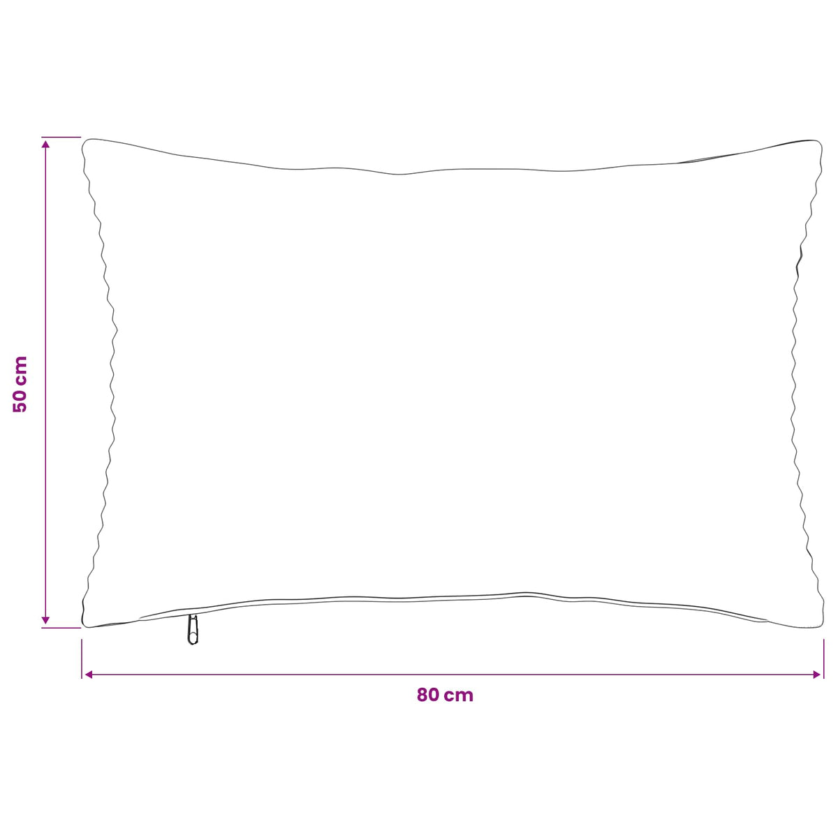 Kussensloop 2 pcs HEERLEN Antracietkleurig 50 x 80 cm corduroy