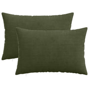 Kussensloop 2 stuks groen 50x80 cm corduroy