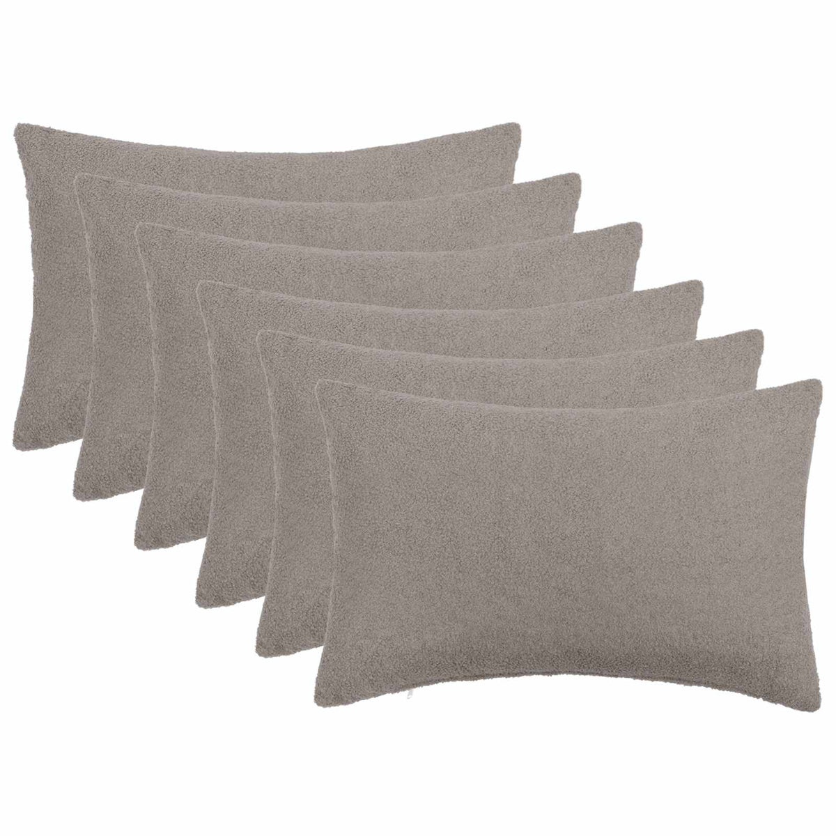 Kussensloop 6 pcs HEERLEN Lichtgrijs 50 x 80 cm Bouclé