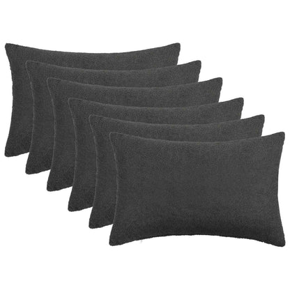 Kussensloop 6 pcs HEERLEN Donkergrijs 50 x 80 cm Bouclé