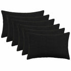 Kussensloop 50x80 cm bouclé zwart 6 stuks