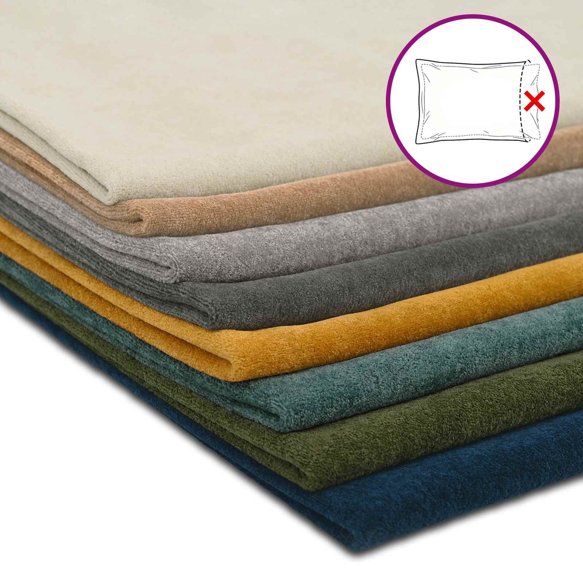 Kussensloop 2 st HEERLEN Blauw 50 x 80 cm Microfiber Fleece