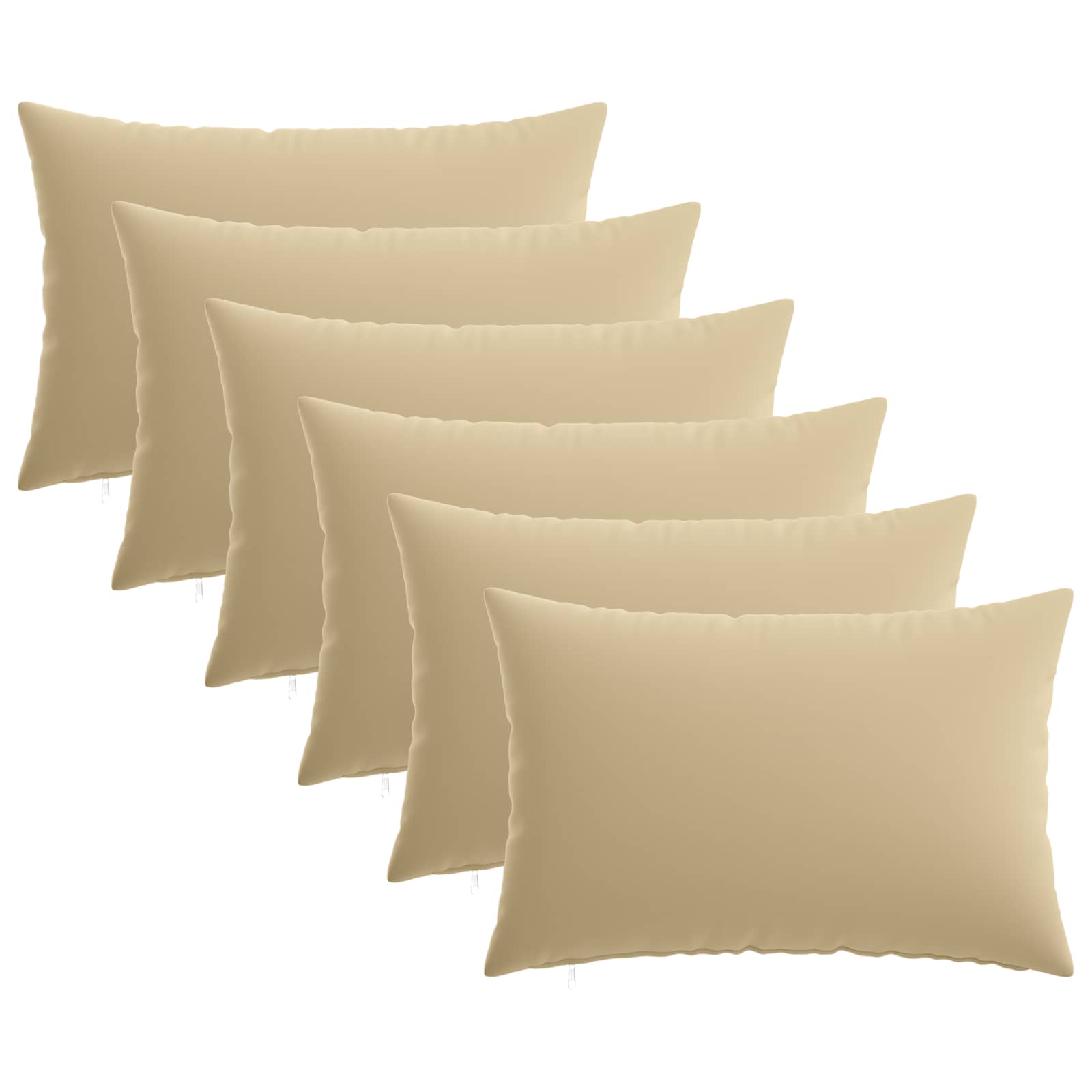 Kussensloop 6 pcs HEERLEN Beige 50 x 80 cm Polyester