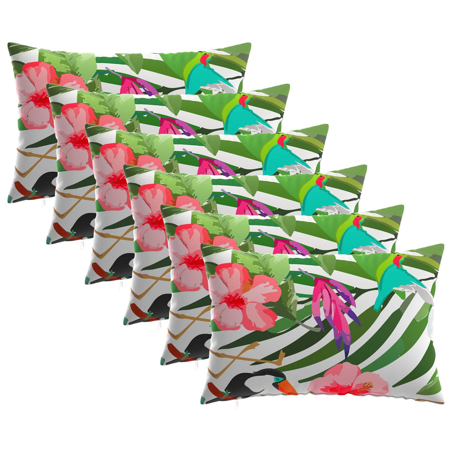 Kussensloop 6 pcs HEERLEN Zwart 50 x 80 cm Polyester