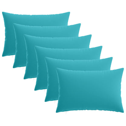 Kussensloop 6 pcs HEERLEN Turquoise 50 x 80 cm Polyester