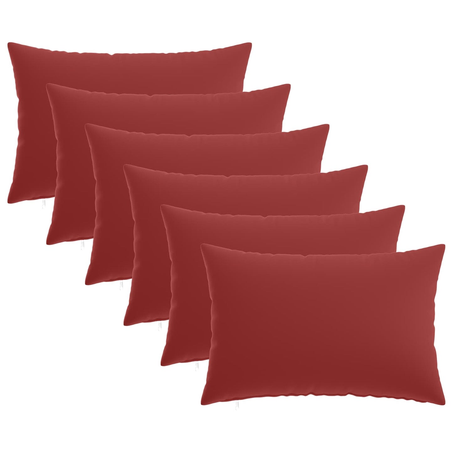 Kussensloop 6 pcs HEERLEN Wijnrood 50 x 80 cm Polyester