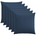 Kussensloop 6 st blauw 55x55 cm polyester
