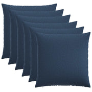 Kussensloop 6 st blauw 55x55 cm polyester
