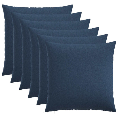 Kussensloop 6 st HEERLEN Blauw 55 x 55 cm Stof