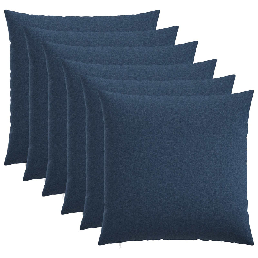 Kussensloop 6 st HEERLEN Blauw 55 x 55 cm Stof