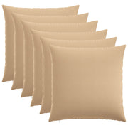 Kussensloop 55 x 55 cm crèmekleurig polyester 6 stuks