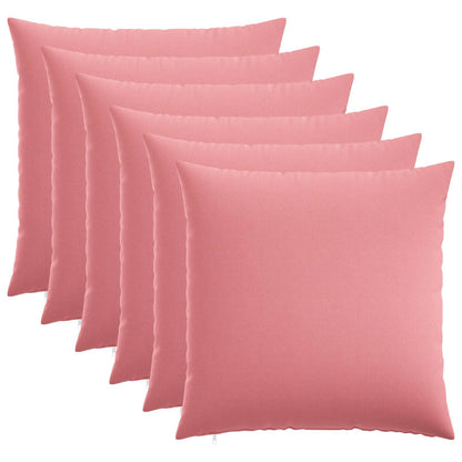 Kussensloop 6 st HEERLEN Roze 55 x 55 cm Stof