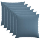 Kussensloop 55x55 cm jeansblauw 6 stuks polyester