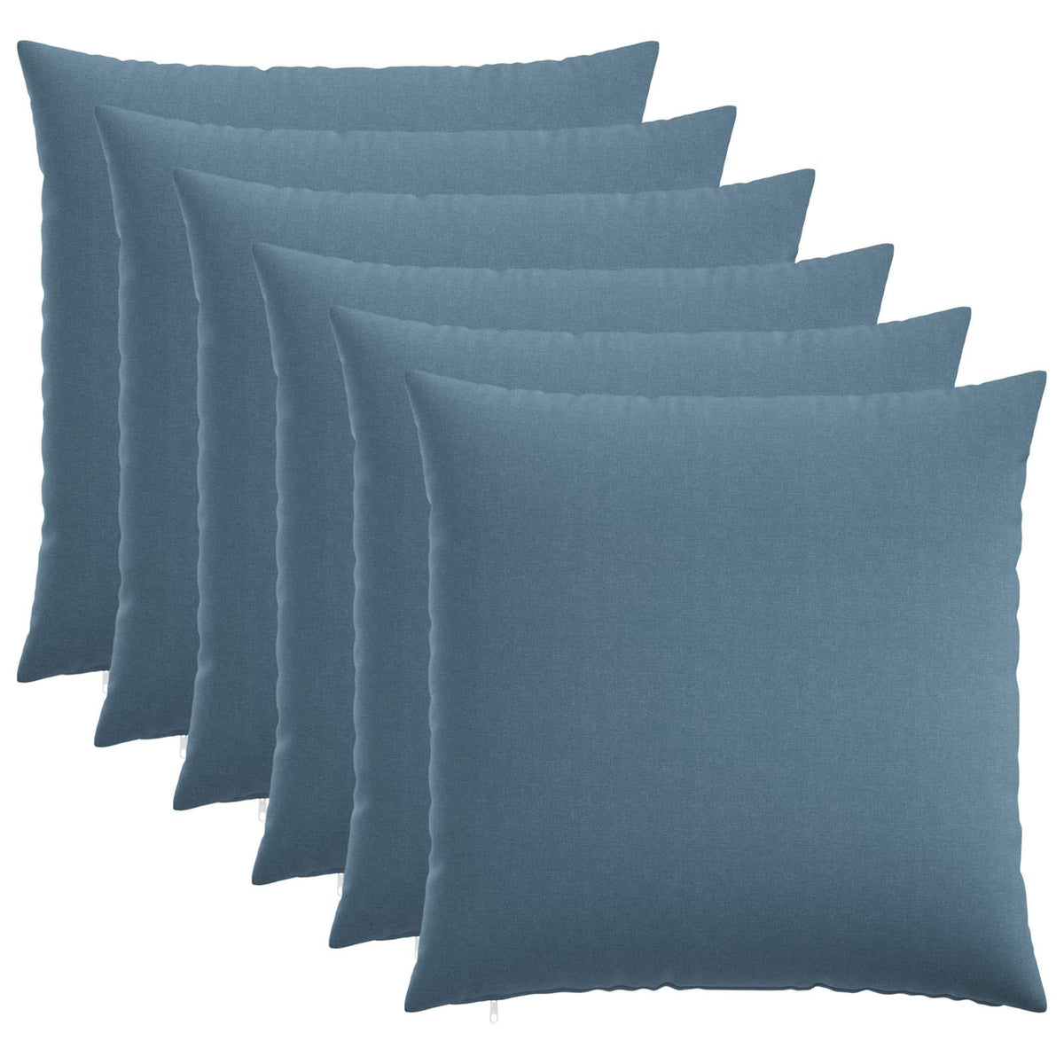 Kussensloop 6 st HEERLEN Jeans Blauw 55 x 55 cm Stof