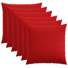 Kussensloop 6 st rood 55x55 cm polyester
