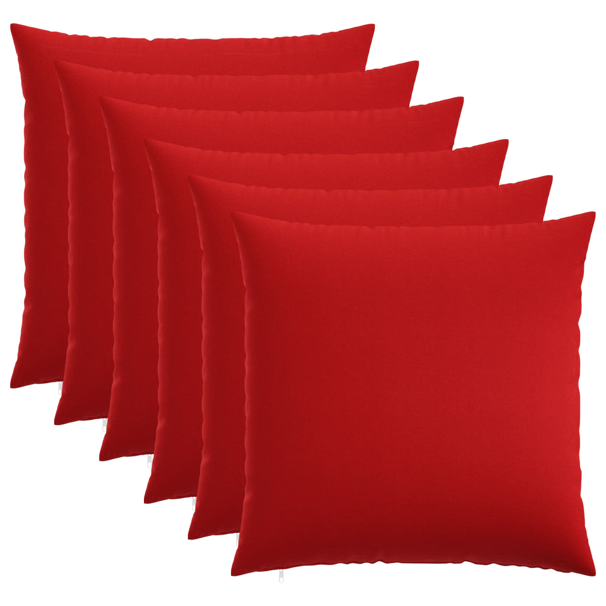 Kussensloop 6 st HEERLEN Rood 55 x 55 cm Stof