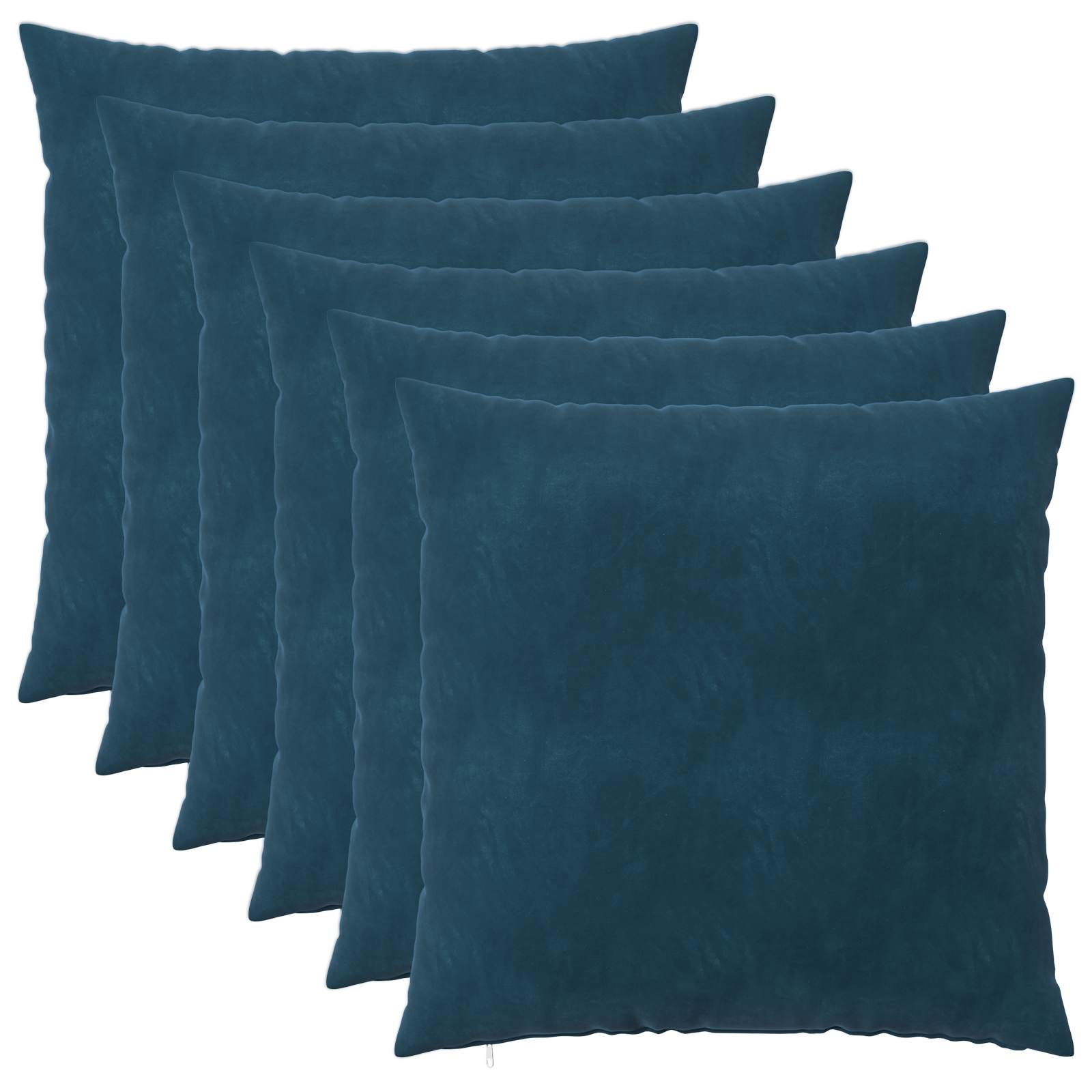 Kussensloop 6 pcs HEERLEN Blauw 55 x 55 cm Fluweel