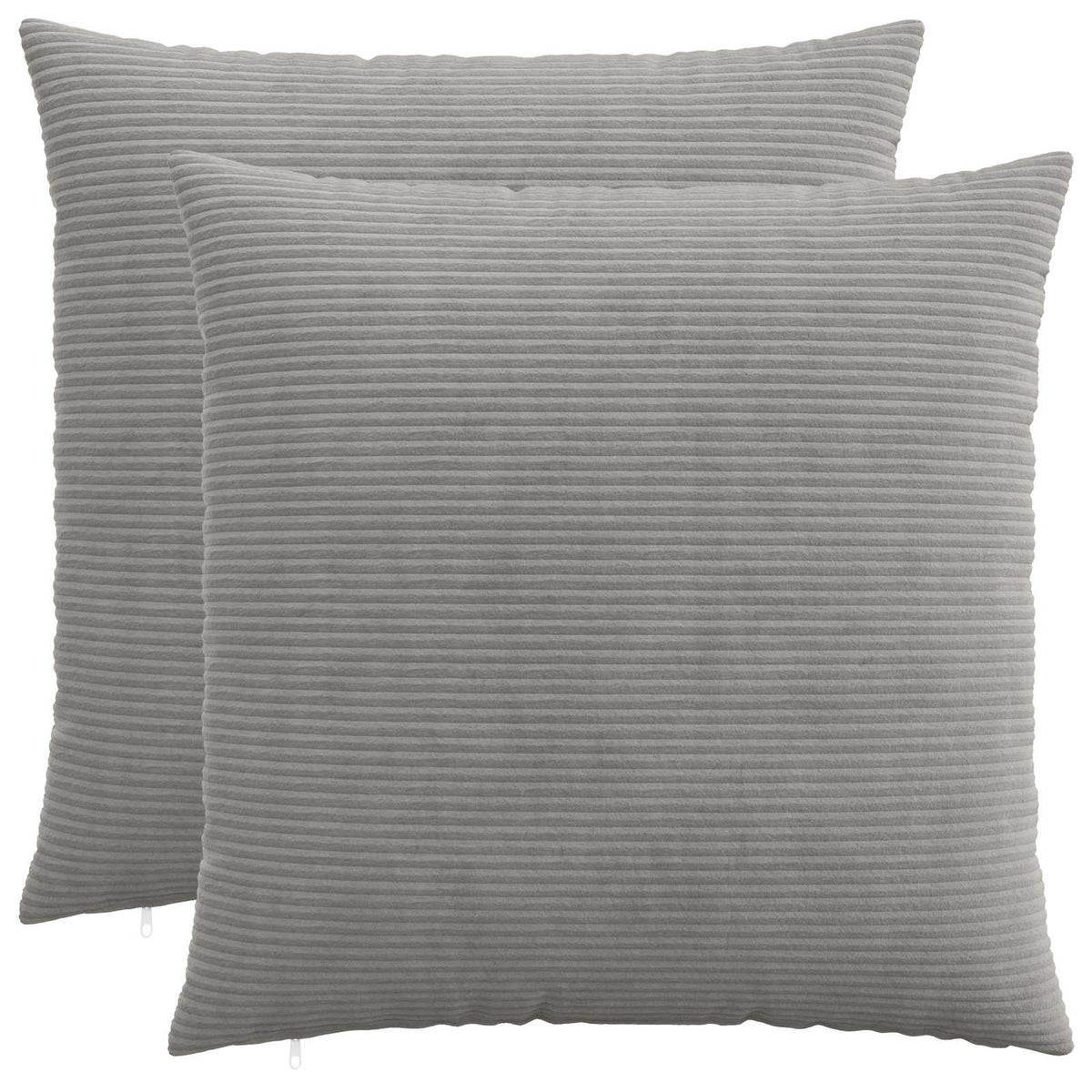 Kussensloop 2 pcs HEERLEN Lichtgrijs 55 x 55 cm corduroy