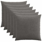 Kussensloop donkergrijs 6 stuks 55 x 55 cm