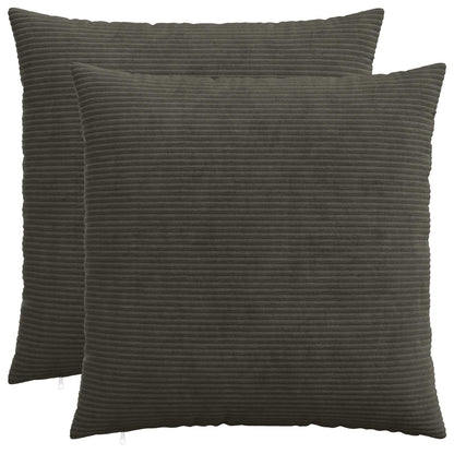 Kussensloop 2 pcs HEERLEN Antracietkleurig 55 x 55 cm corduroy