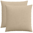 Kussensloop 55x55 cm taupe corduroy (2 stuks)
