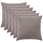 Kussensloop 6 stuks 55x55 cm lichtgrijs bouclé