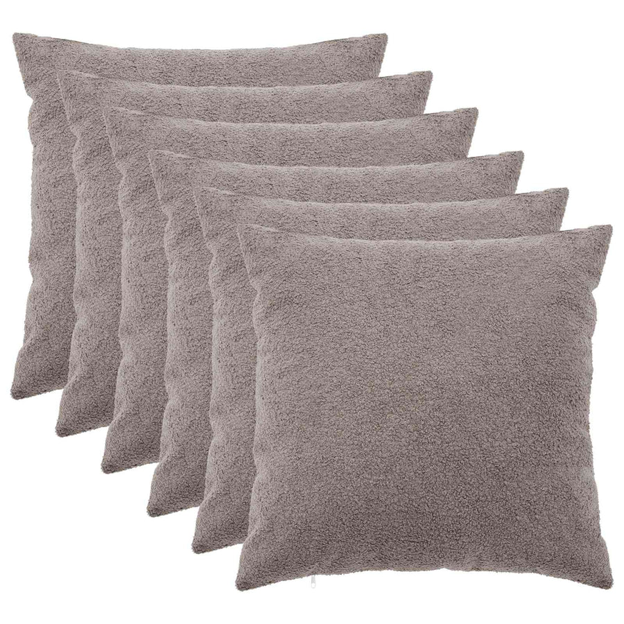 Kussensloop 6 pcs HEERLEN Lichtgrijs 55 x 55 cm Bouclé
