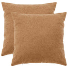 Kussensloop 2 stuks beige 55 x 55 cm bouclé