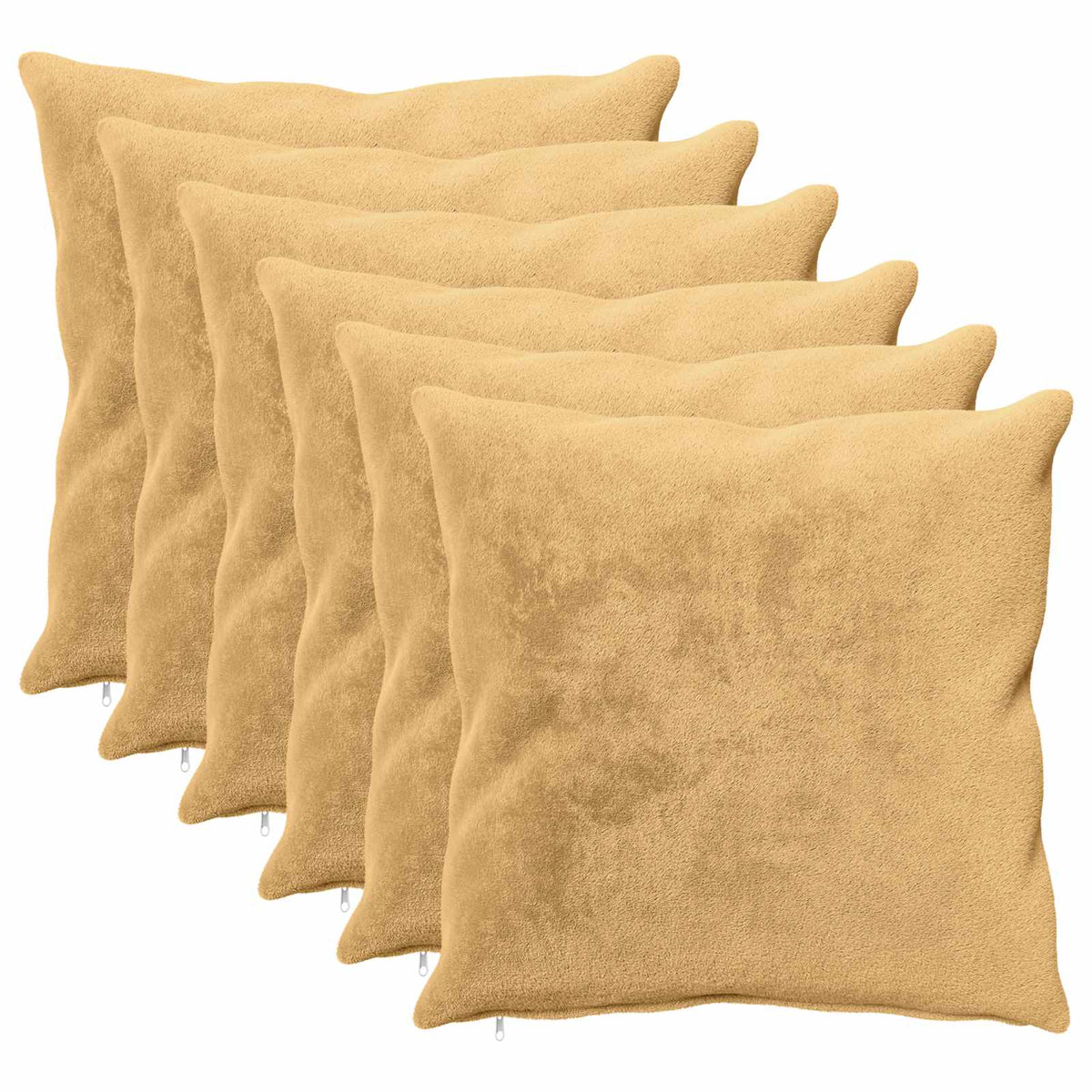 Kussensloop 6 st HEERLEN Taupe 55 x 55 cm Flanel