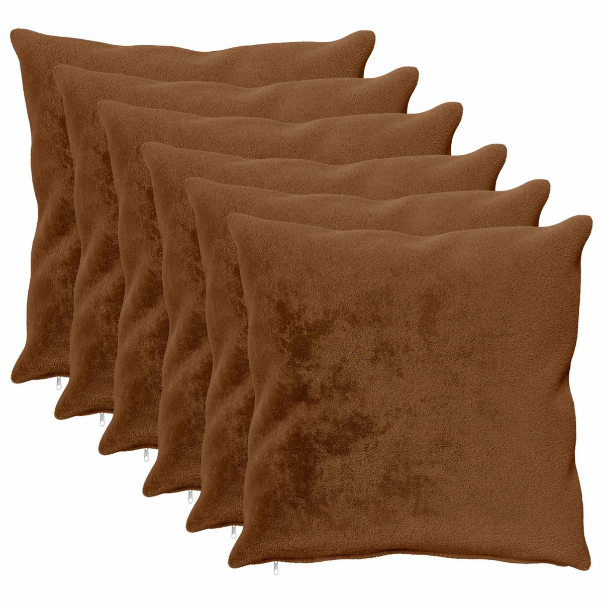 Kussensloop 6 st HEERLEN Licht Bruin 55 x 55 cm Flanel
