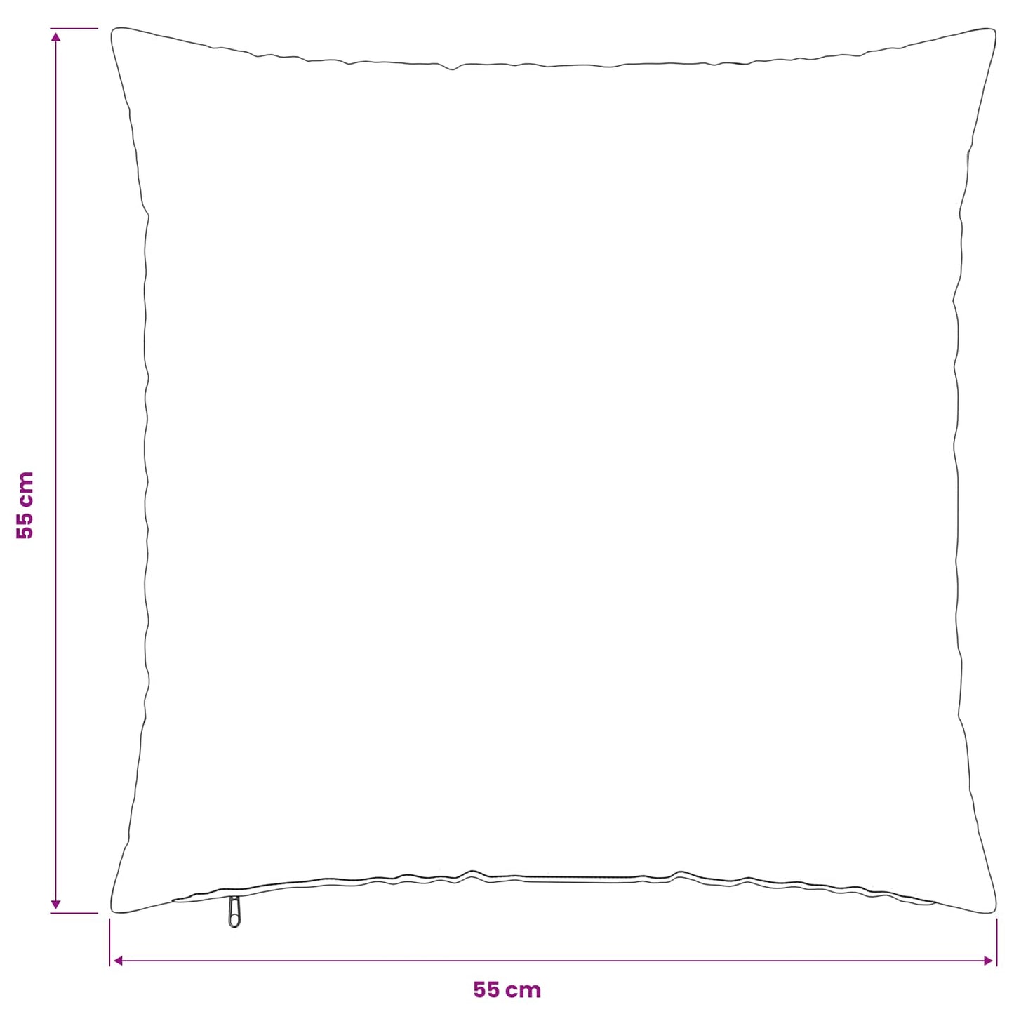 Kussensloop 2 st HEERLEN Marineblauw 55 x 55 cm