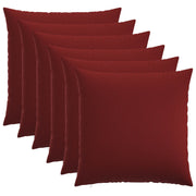 Kussensloop 6 st wijnrood 60x60 cm polyester