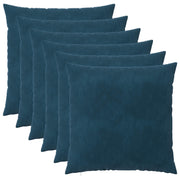 Kussensloop 6 stuks blauw 60x60 cm fluweel