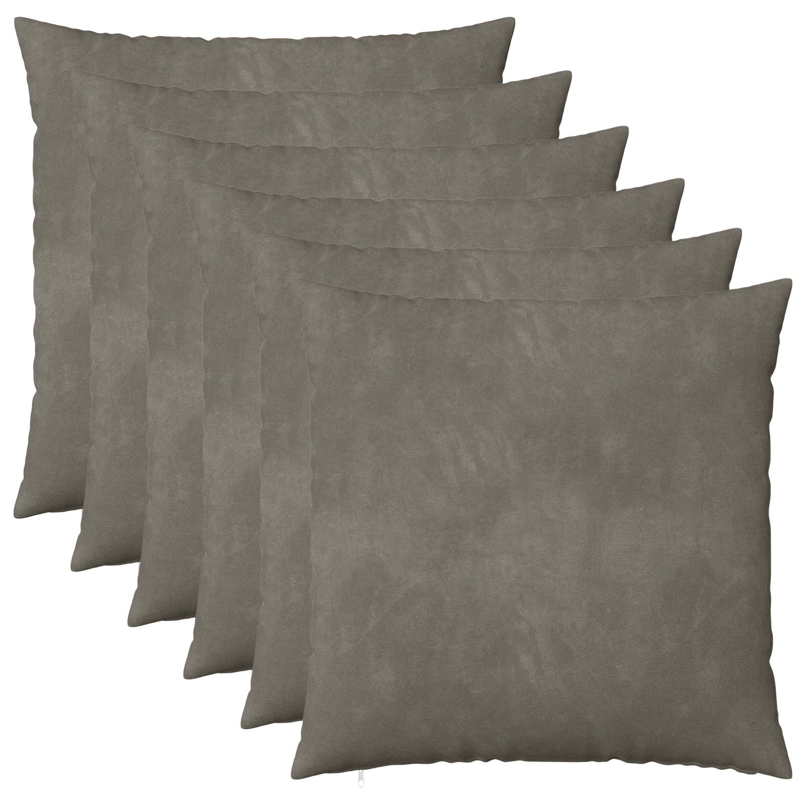 Kussensloop 6 pcs HEERLEN Lichtgrijs 60 x 60 cm Fluweel