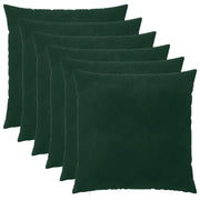 Kussensloop 60x60 cm donkergroen fluweel (6 stuks)