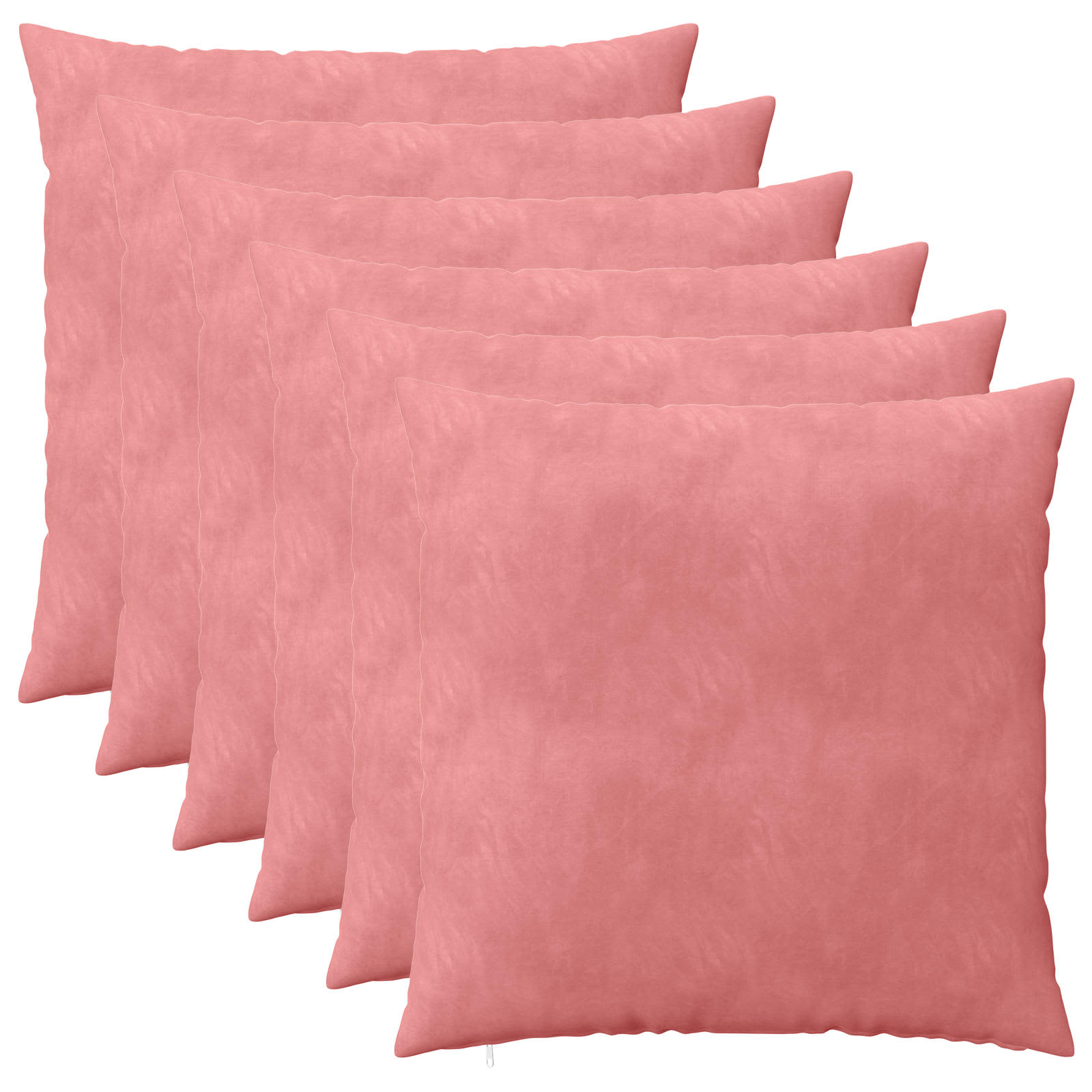 Kussensloop 6 pcs HEERLEN Roze 60 x 60 cm Fluweel