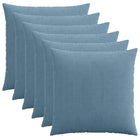 Kussensloop 6 stuks blauw 60x60 cm corduroy