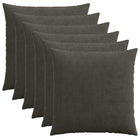 Kussenslopen antraciet 60x60 cm corduroy (6 stuks)