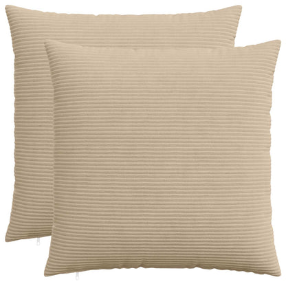 Kussensloop 2 pcs HEERLEN Taupe 60 x 60 cm corduroy