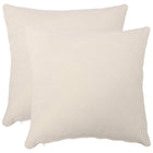 Kussenslopen crèmekleurig 60 x 60 cm bouclé set van 2