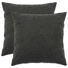 Kussenhoes 60x60 cm bouclé donkergrijs set van 2