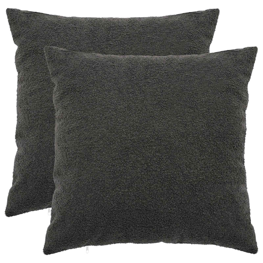 Kussensloop 2 pcs HEERLEN Donkergrijs 60 x 60 cm Bouclé