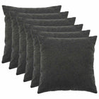 Kussenslopen donkergrijs bouclé 6 stuks 60x60 cm