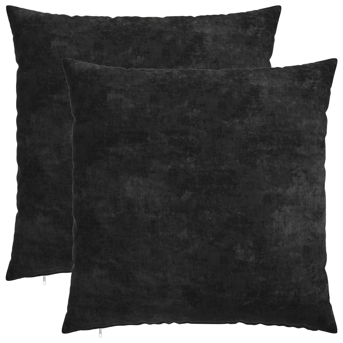 Kussensloop 2 st HEERLEN Antraciet 60 x 60 cm Chenille Stof
