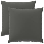Kussensloop 60x60 cm antraciet polyester 2 stuks